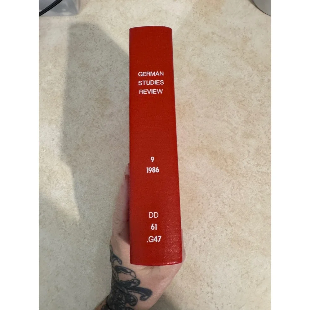 German Studies Review Volume IX 1986 Bound Journal Issues 1-3 History Literature